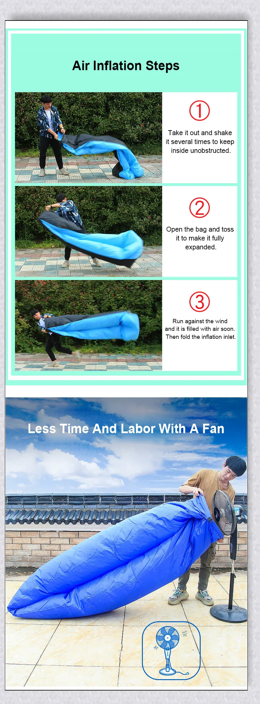 Outdoor Inflatable Couch in various vibrant colour options, perfect for relaxing in the garden, at the beach, or during a picnic