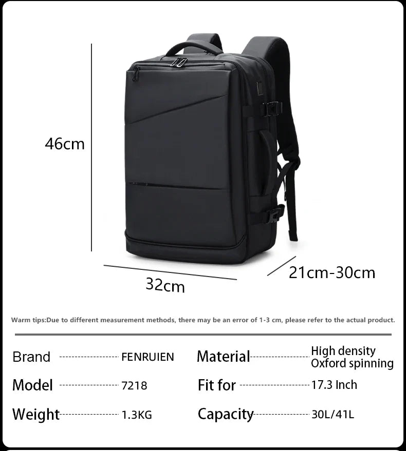 Versatile Backpack made of premium Oxford textile with multiple pockets for organised storage