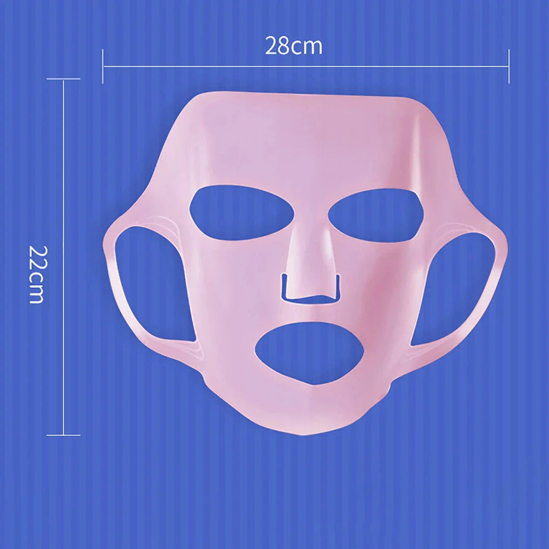 Reusable silicone face mask with anti-wrinkle and moisturising benefits for radiant, youthful skin