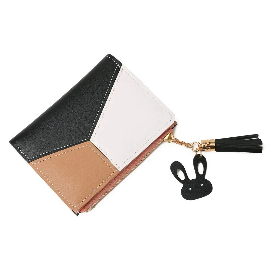 PU Leather Women's Wallet in Black, Blue, and Pink Colours