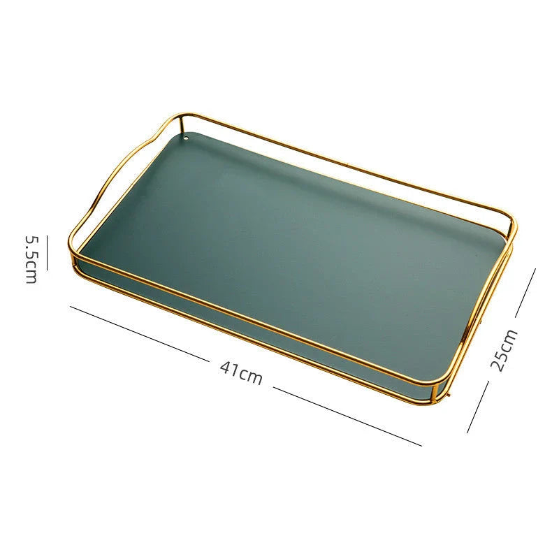 Premium household tea tray made of iron with versatile storage for cups, saucers, and everyday items in a range of stylish colours.