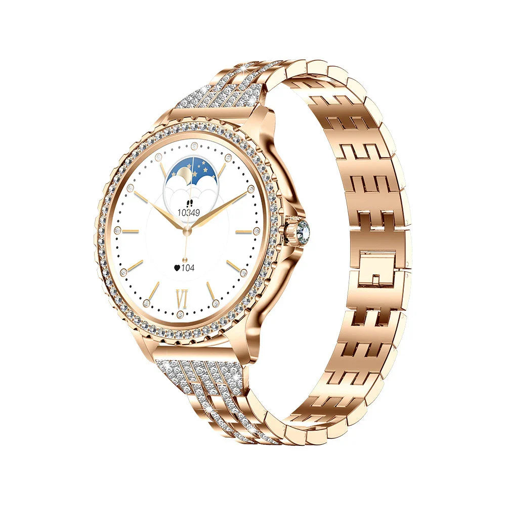 Stylish smart watch with heart rate, blood pressure, and blood oxygen monitoring for an active lifestyle