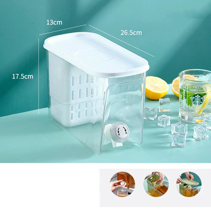 Premium British-Made Home Refrigerator Water Cooler with Tap, featuring a sleek and contemporary design for modern kitchens.