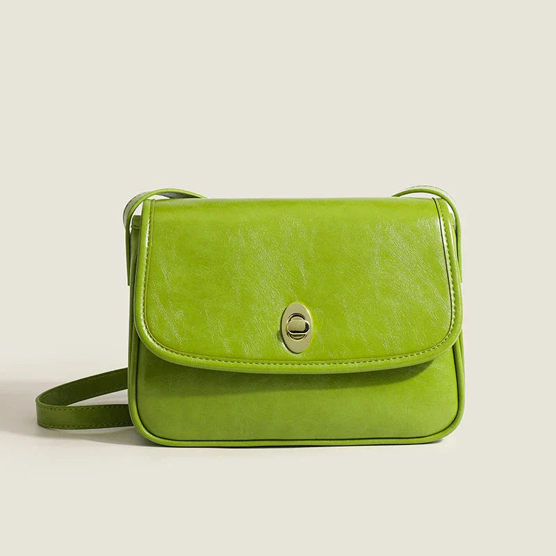 Trendha Flap Square Shoulder Bag in Black, Brown, and Green colours with a vintage-inspired design and secure button closure
