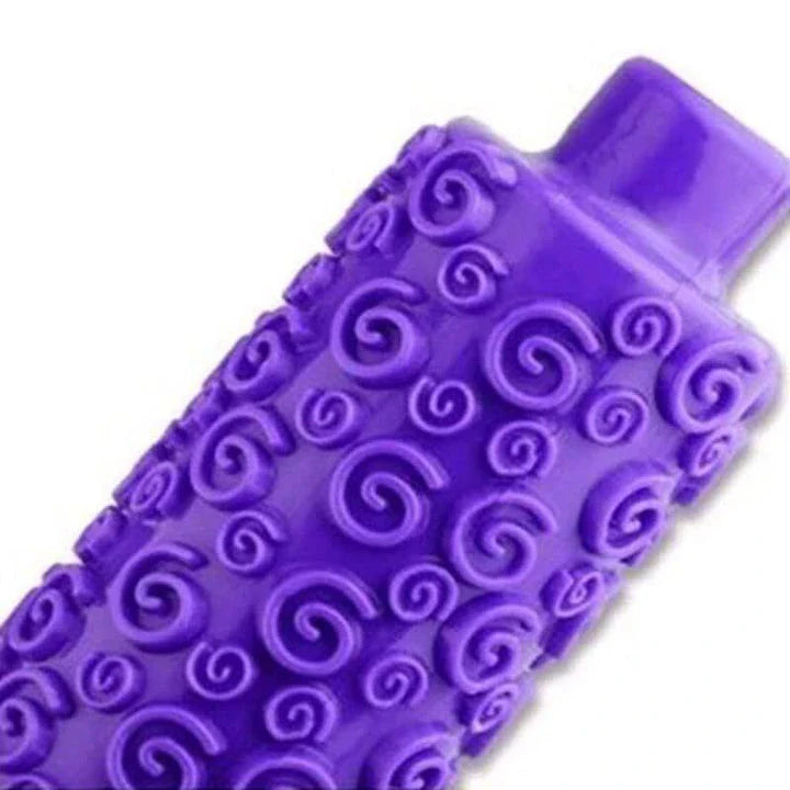 Eco-Friendly British Purple Patterned Rolling Pin for Home Baking - Premium Quality, Elegant Design, and Eco-Friendly Construction