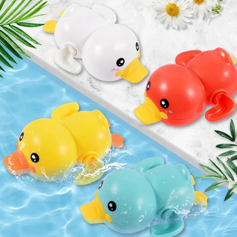 Classic Clockwork Bathing Ducks - Fun and Educational Bath Toys for Ages 0-6