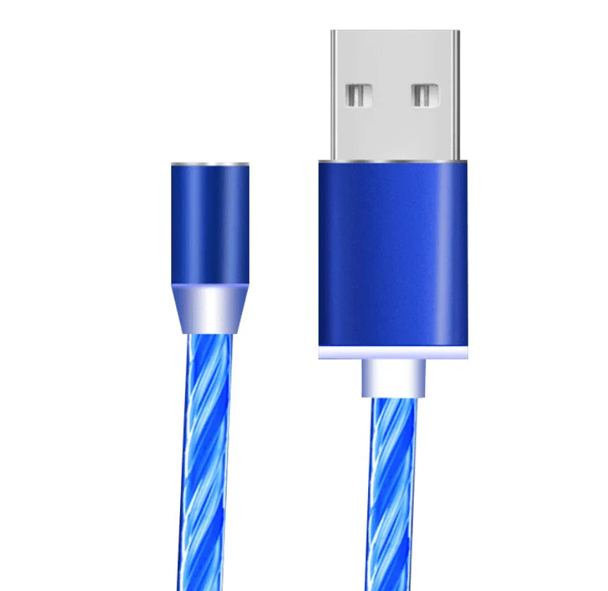 Stylish magnetic charging cable for iPhone, Android, and Type-C devices with premium aluminium alloy construction and fast 2.1A charging