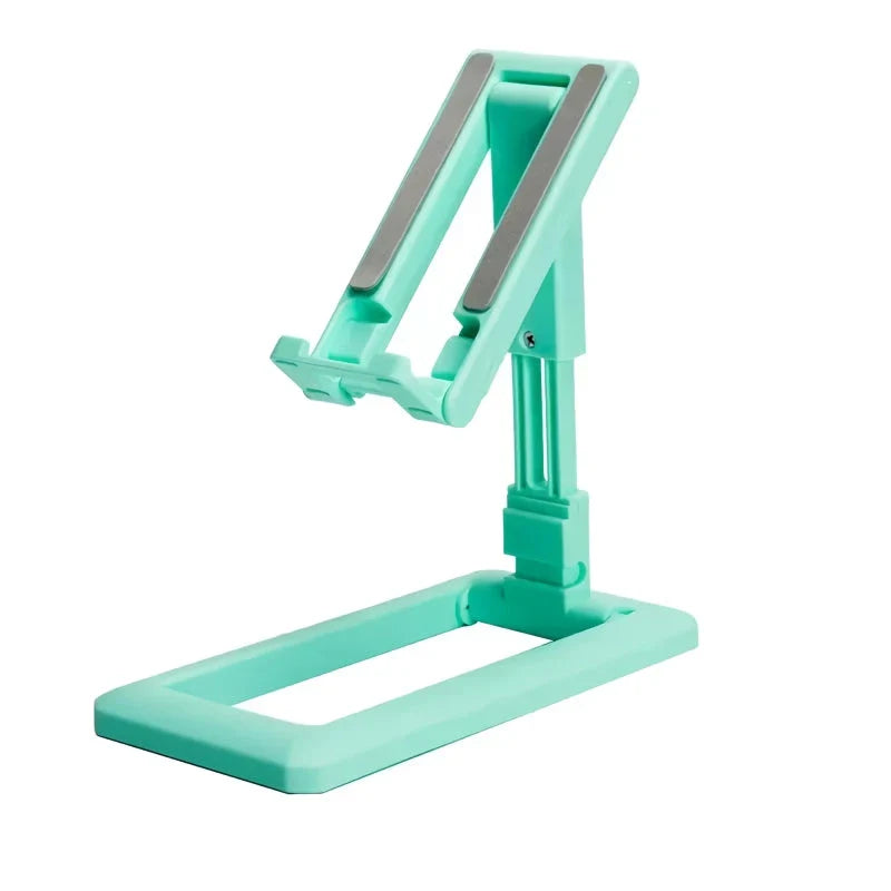 Adjustable and foldable phone stand in pink colour, providing hands-free convenience for work, entertainment, and on-the-go use