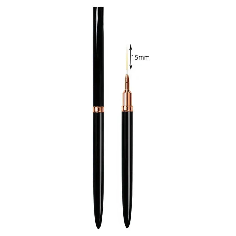 Professional Stripe Nail Art Brushes in various sizes for intricate nail art designs
