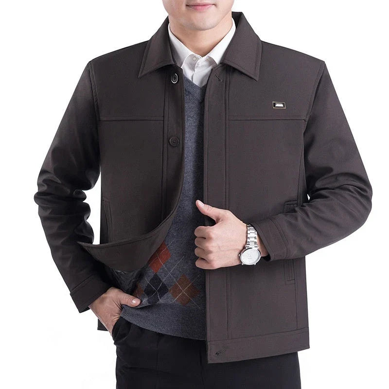 Premium British men's autumn jacket in various colours with tailored silhouette and practical pockets