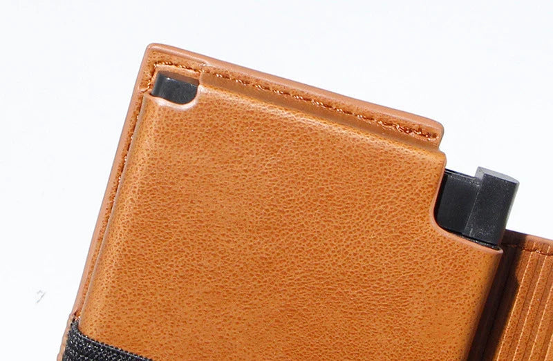 Aluminium alloy card wallet with automatic pop-up function, available in multiple stylish colours