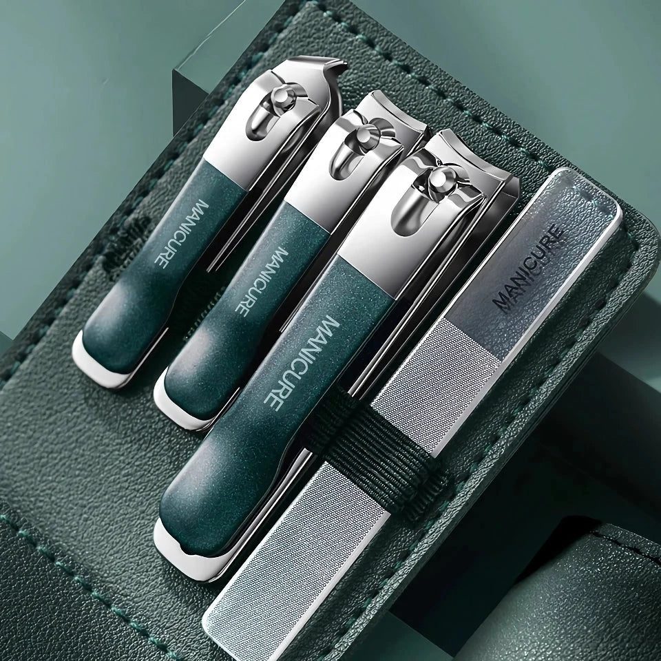 Premium 4-Piece Stainless Steel Manicure and Pedicure Set with Clippers and Scissors for Fingernails and Toenails
