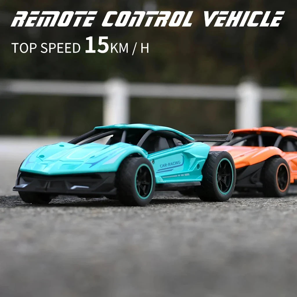 A 1:20 scale remote control car with a durable alloy and plastic body, designed for high-speed off-road adventures.