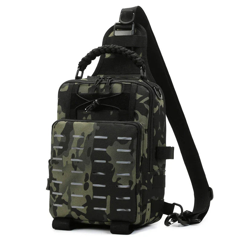 Versatile crossbody backpack with multiple compartments and adjustable straps for outdoor adventures