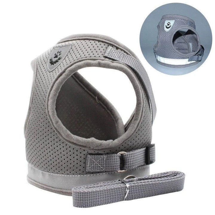 Premium Breathable Pet Harness with Reflective Trim - Comfortable and Durable Design for Outdoor Adventures with Your Pet