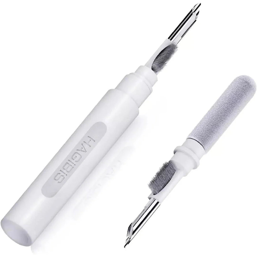Premium 3-in-1 Earbuds Cleaning Kit with Flocking Sponge, High-Density Brush and Metal Pen Tip
