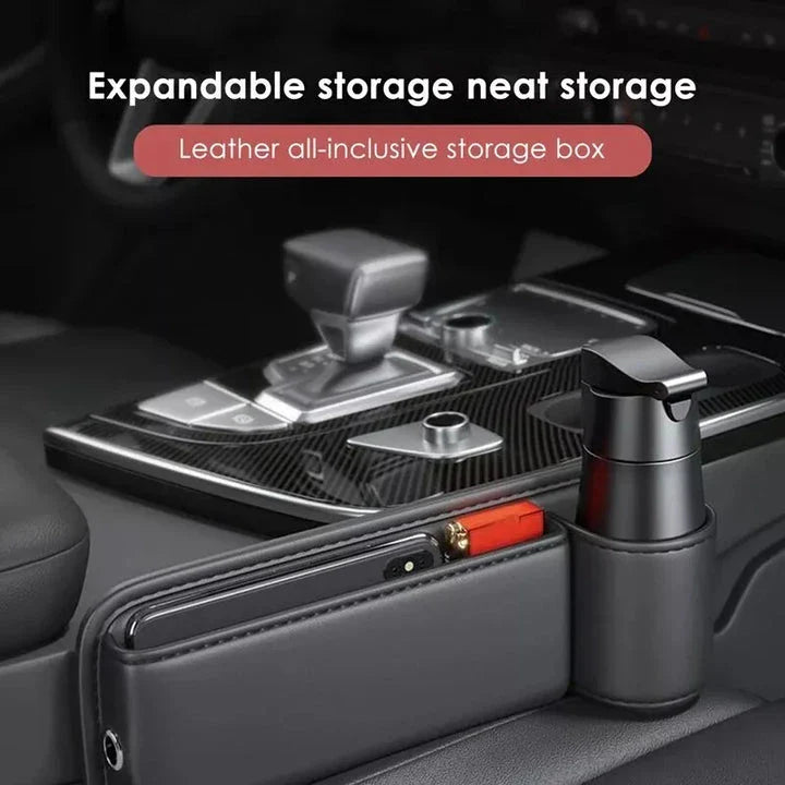 Premium Leather Car Seat Organiser - maximise storage, reduce clutter, and elevate your driving experience