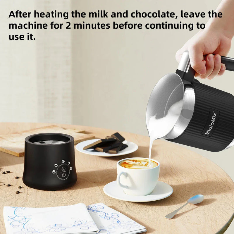 GiftHome UK Luxurious 5-in-1 Automatic Hot and Cold Milk Frother for Barista-Quality Drinks