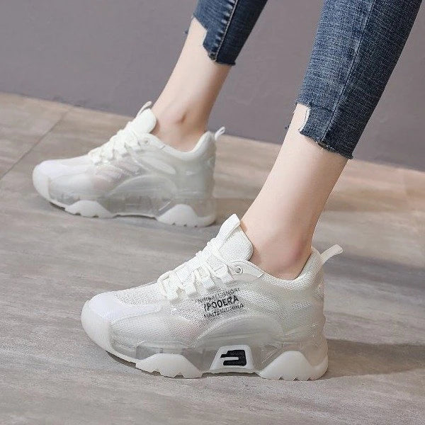 Stylish casual height-boosting shoes for women in a range of colours and sizes