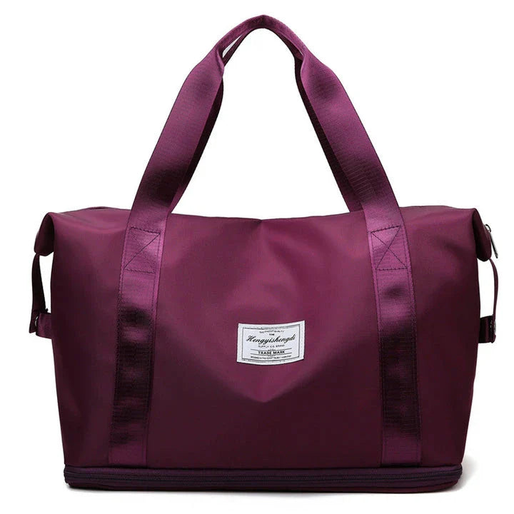 Large capacity travel bag with multiple pockets for fitness, gym, and outdoor activities