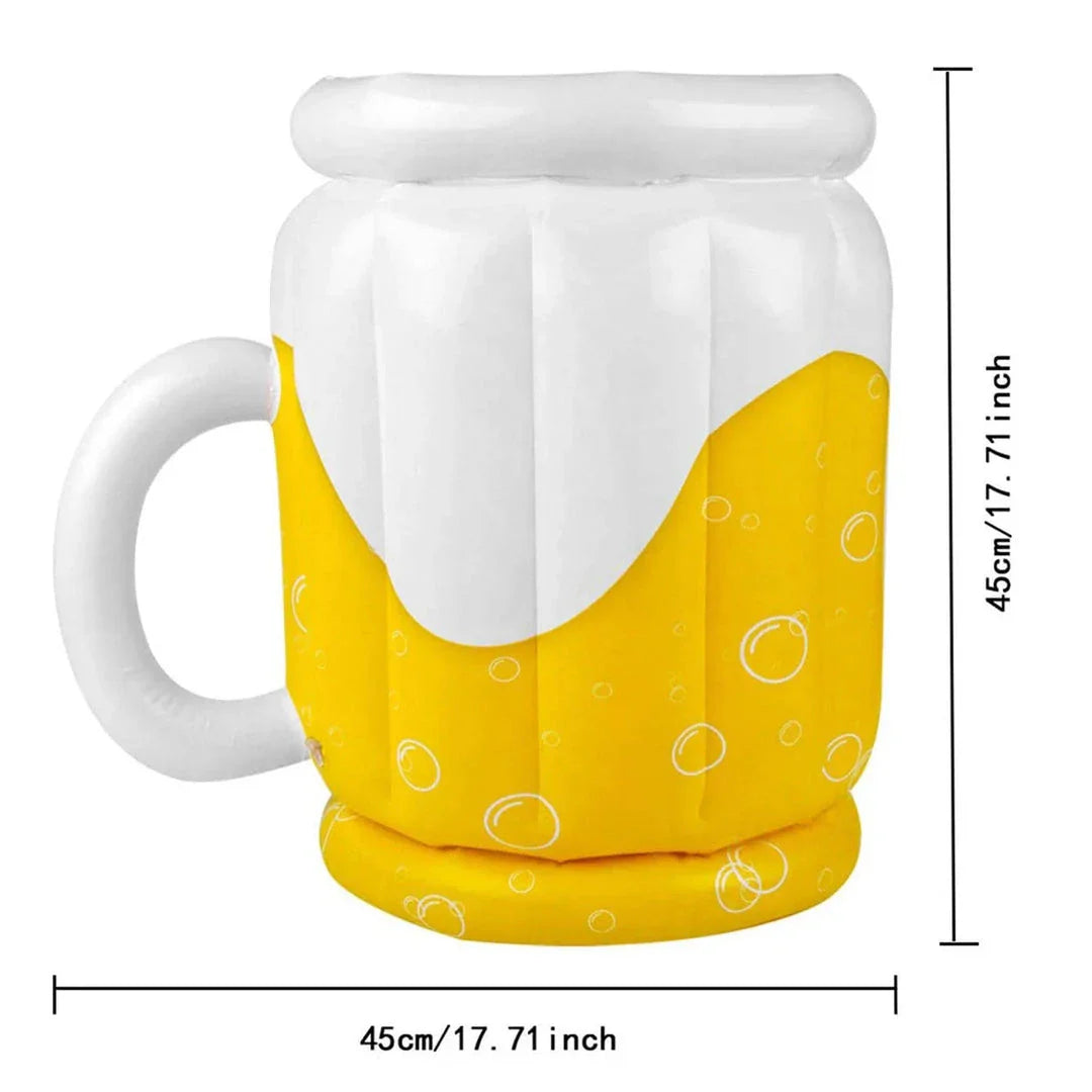 Premium inflatable ice bucket in bright yellow colour, perfect for summer parties and events