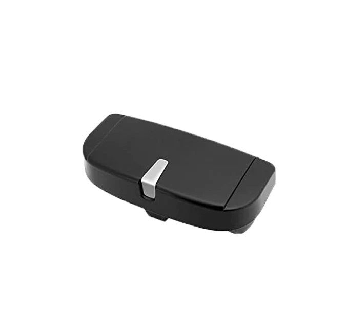 Magnetic car sunglasses case with storage slot for ID, cards, and parking tickets
