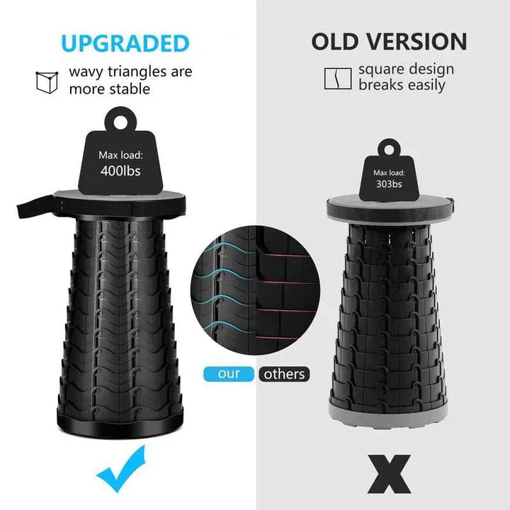 Adjustable Height Portable Telescopic Stool - Sturdy, Lightweight, and Perfect for Outdoor Activities