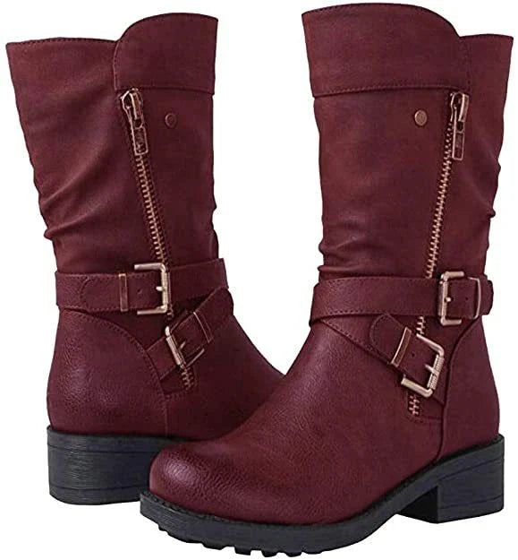 Premium Women's Leather Chelsea Boots with Low Heel - Timeless British Style