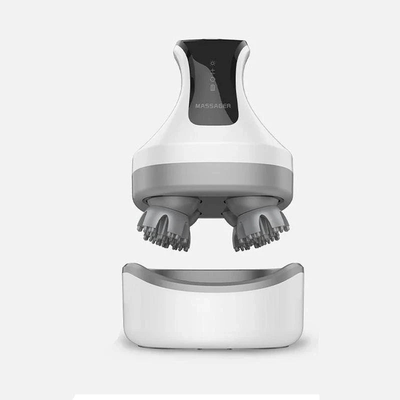 Premium 4D Smart Scalp Massager with deep kneading massage, soothing light therapy, and customisable settings for luxurious hair care