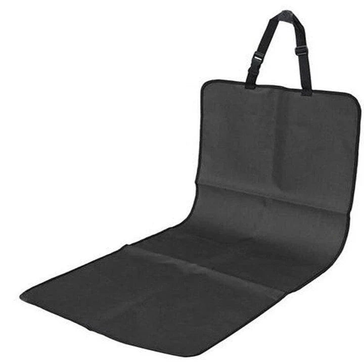 Premium waterproof pet car seat cover in red, designed to protect vehicle's back bench from dirt, fur, and spills