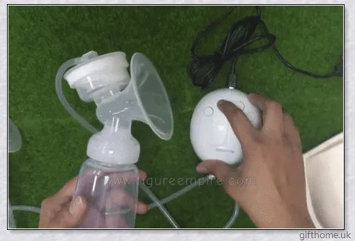 Premium electric double breast pump with hospital-grade design, soft massage cushions, and versatile power options for UK mothers