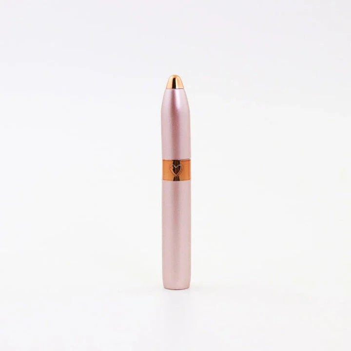 Mini Electric Eyebrow Trimmer Pen with built-in LED light for precise brow grooming