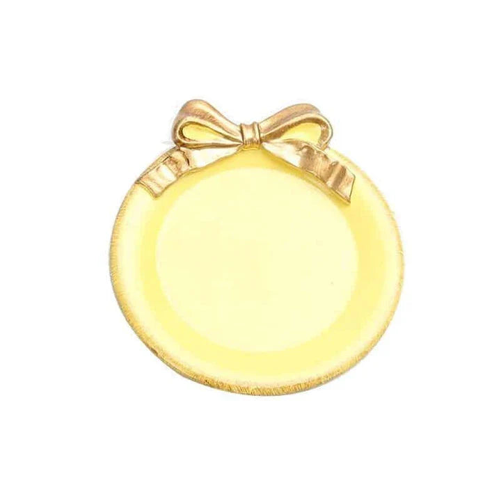 A decorative round storage tray in vibrant colours, perfect for organising small items in your UK home or office
