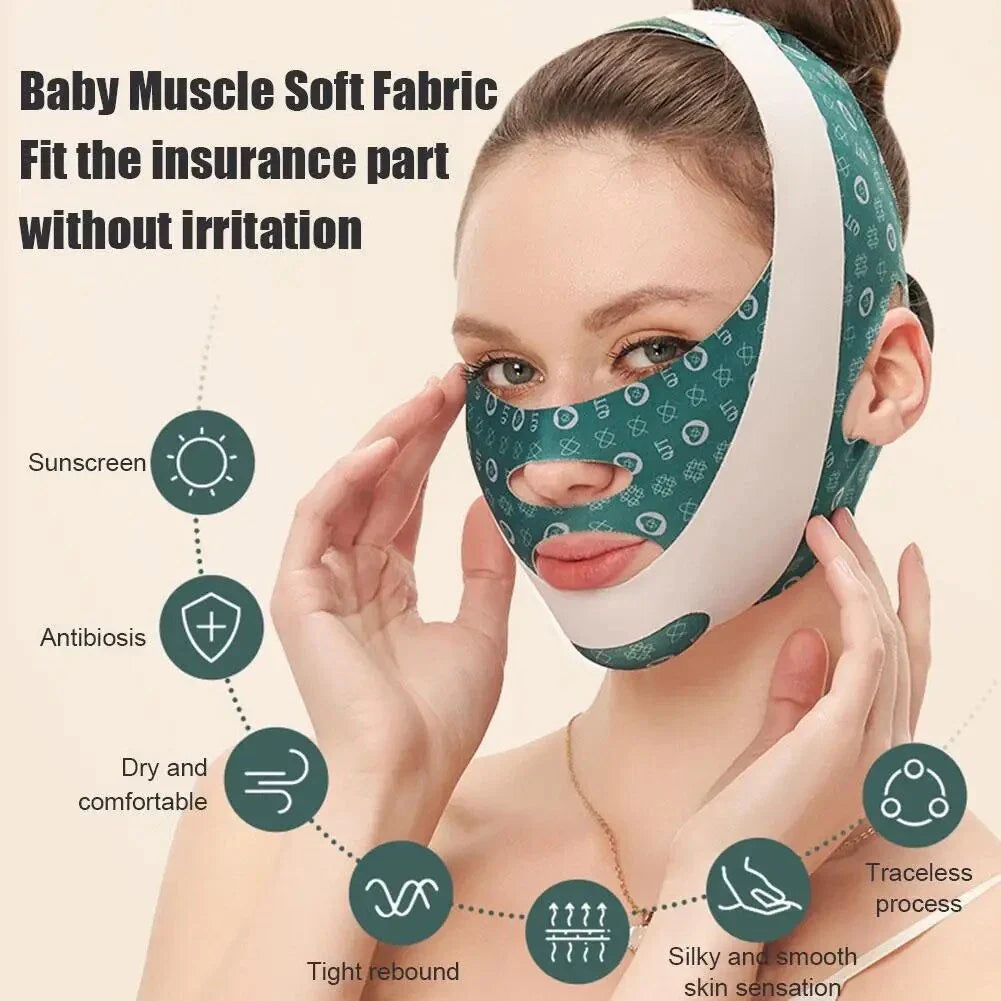 Contour-Enhancing Adjustable Sleep Mask for Firmer, Lifted Facial Appearance