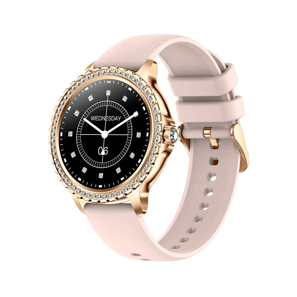 Stylish smart watch with heart rate, blood pressure, and blood oxygen monitoring for an active lifestyle