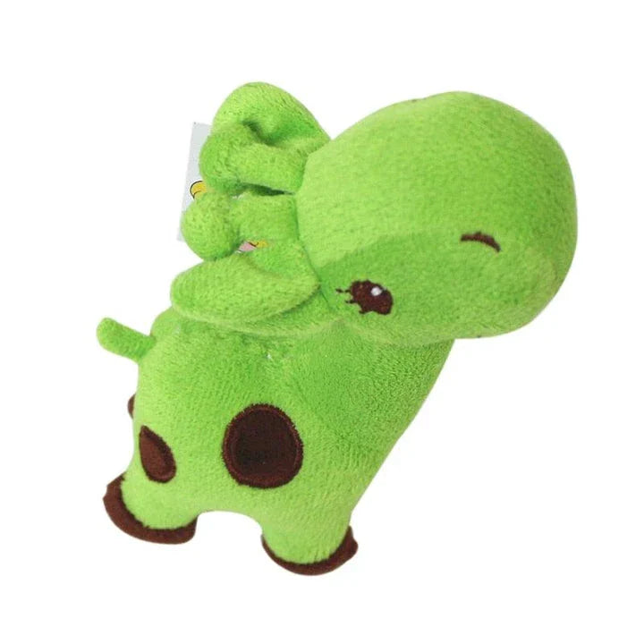 Chewing Deer Shape Plush Toys for Dogs in Blue, Green, Pink, and Yellow Colours