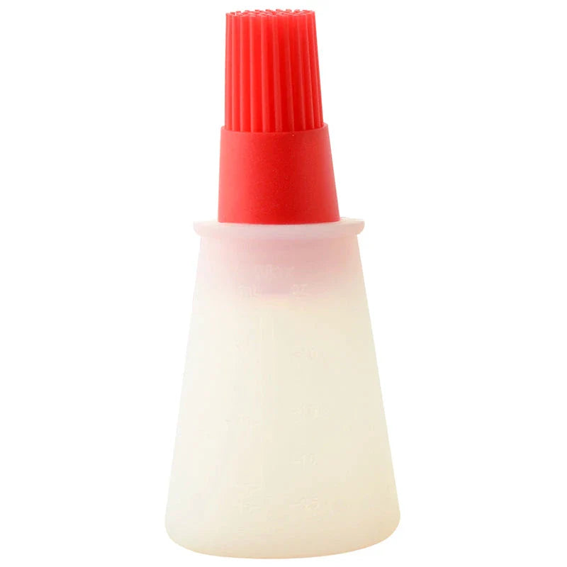 Silicone basting brush set in green colour, designed for easy and precise application of sauces, oils, and marinades during cooking
