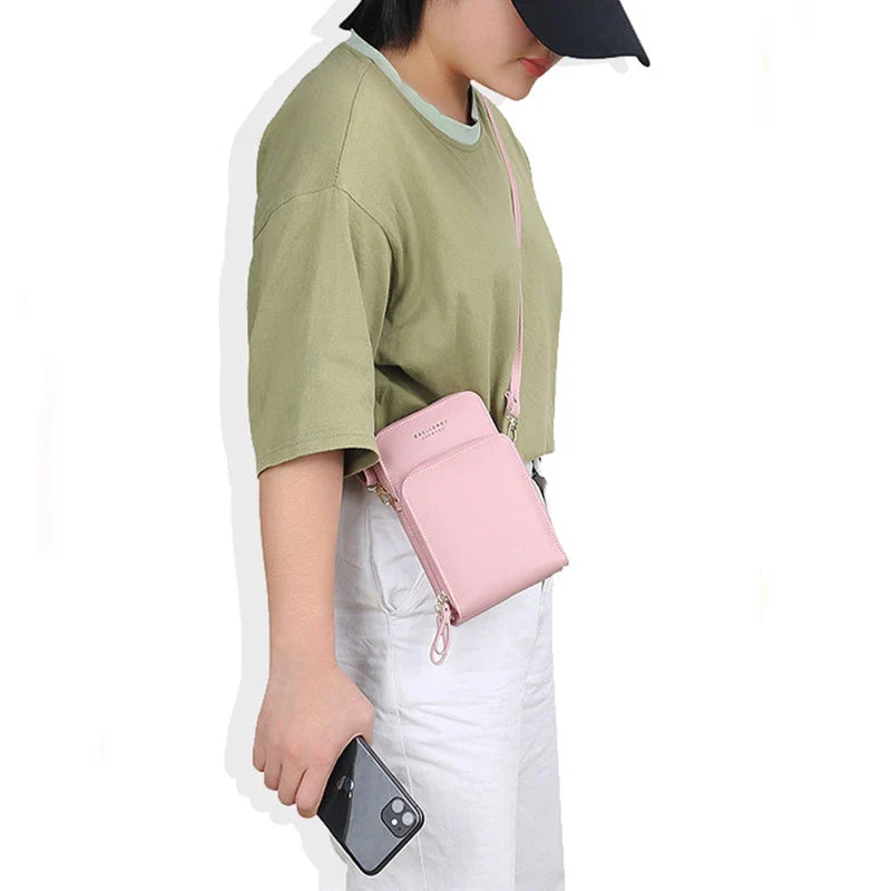 Stylish crossbody bag for women with multiple interior pockets and a dedicated mobile phone compartment