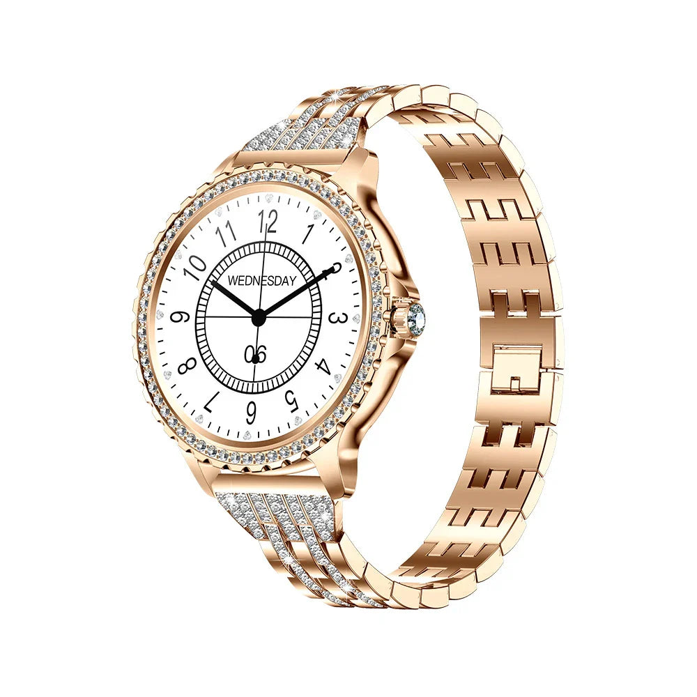 Stylish smart watch with heart rate, blood pressure, and blood oxygen monitoring for an active lifestyle