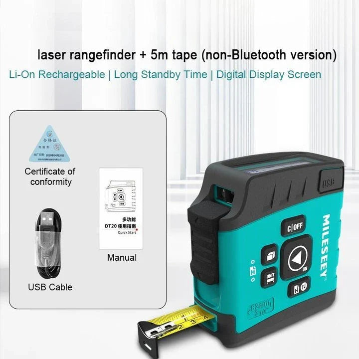 Premium 40M 2-in-1 Digital Laser Tape Measure & Range Finder with advanced features for precise measurements