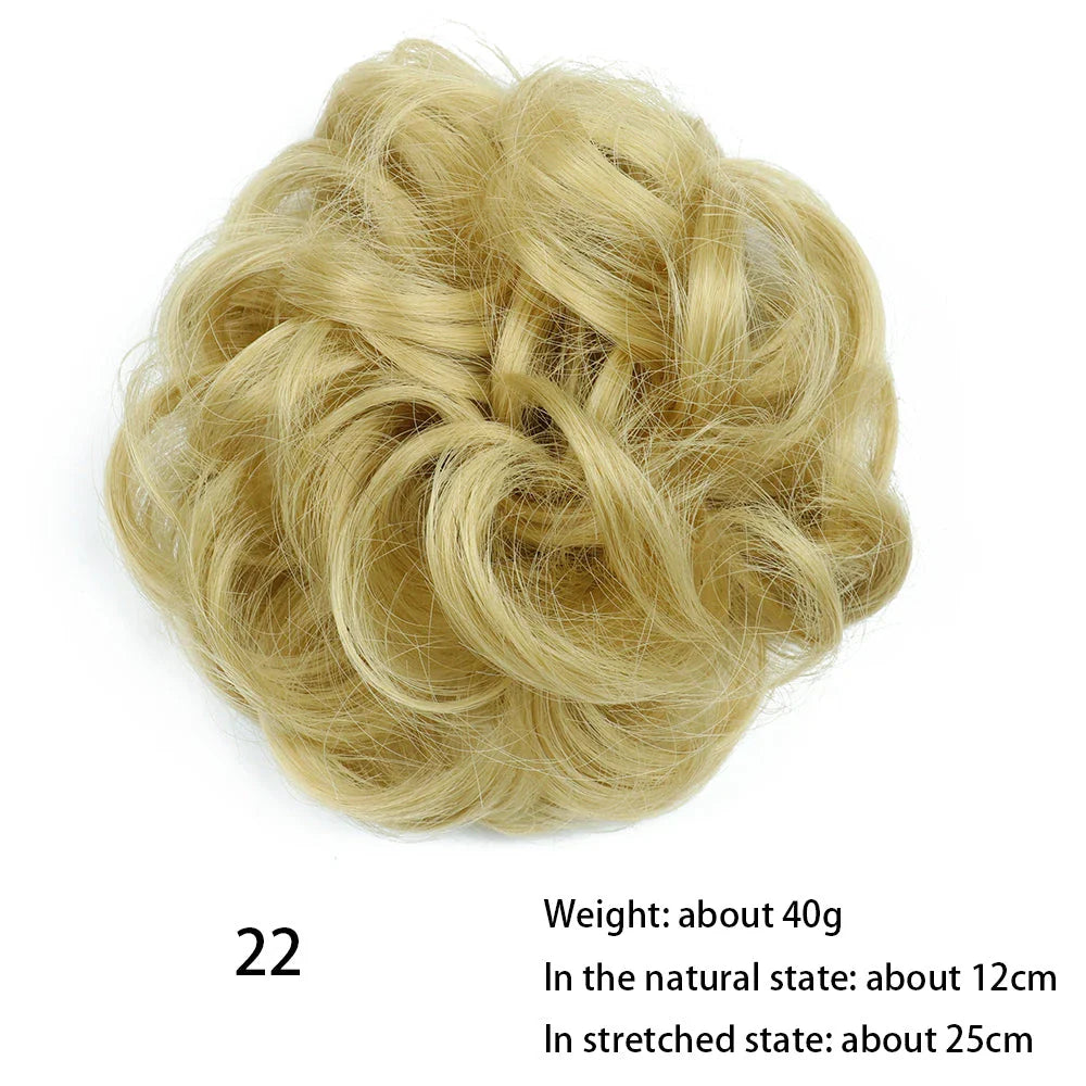 Messy Chignon Donut Hair Bun Pad in Fawn Brown, a versatile hair accessory that provides effortless elegance
