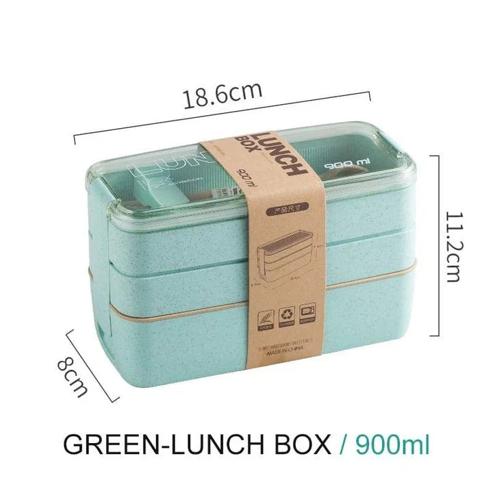 Premium 3-tier lunch box with thermal insulation, durable PP+AS material, and compact, portable design in a range of trendy colours