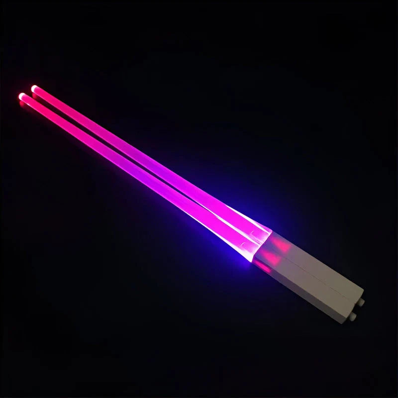 Pair of LED-illuminated Lightsaber Chopsticks, perfect for Star Wars-themed dining and adding a touch of magic to any meal