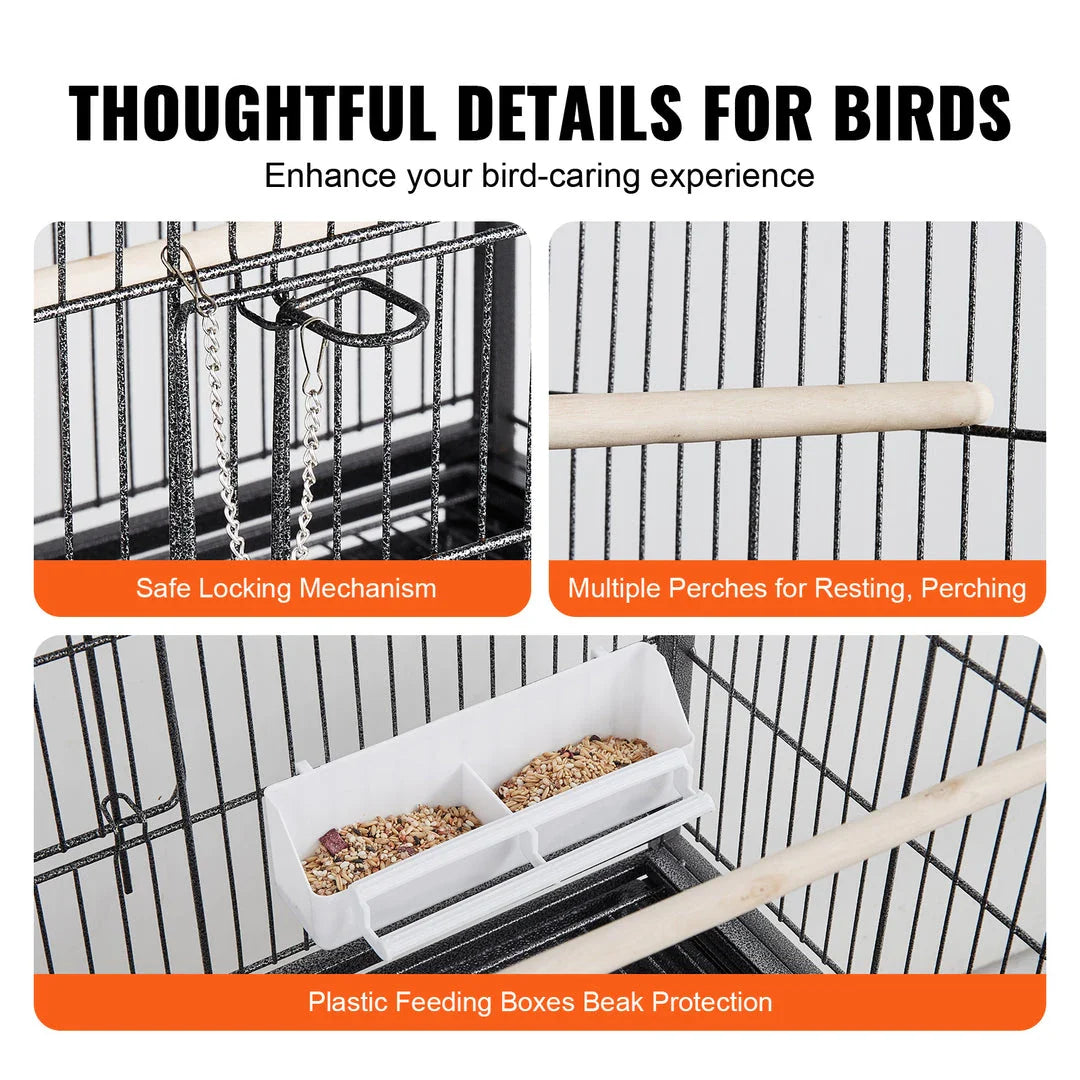 Spacious and durable large bird flight cage with rust-proof and waterproof construction, providing ample space for medium to large birds to thrive.