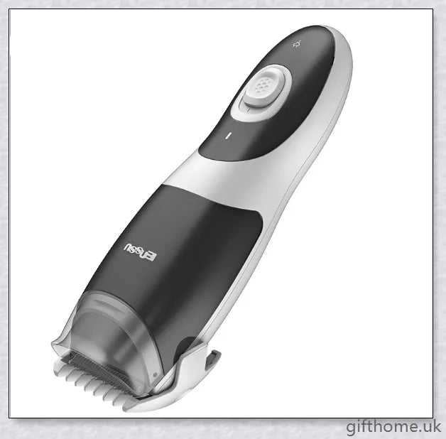 A premium baby hair clipper with a grey colour, featuring an ergonomic design and quiet, vibration-free operation for a smooth, safe haircut experience.