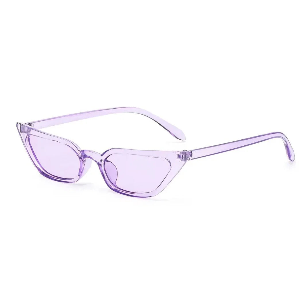 Trendy cat-eye sunglasses with polycarbonate lenses that provide UV400 protection and anti-reflective coating for enhanced clarity