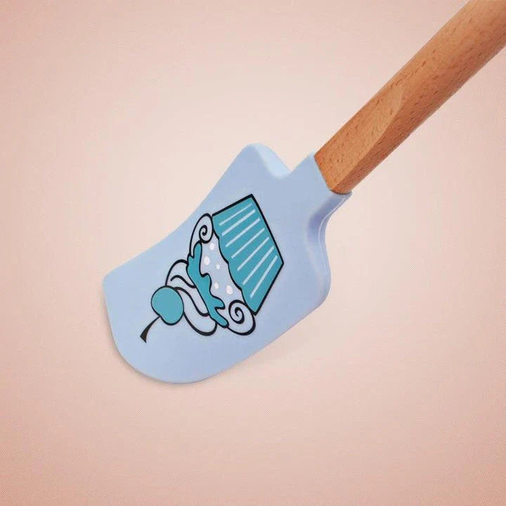 Stylish silicone spatulas in assorted cartoon designs, great for cooking and baking tasks