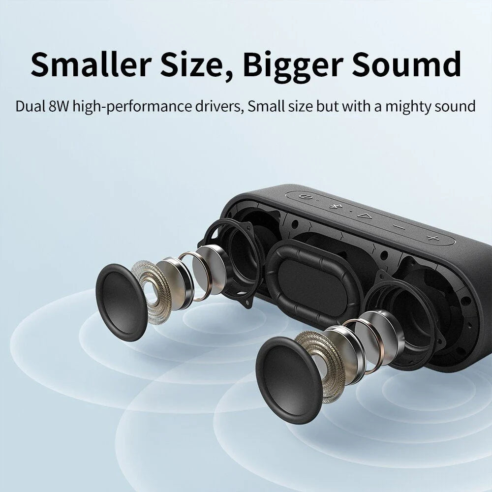 Robust portable Bluetooth speaker with 24-hour playtime, IPX7 waterproof protection, and enhanced bass for superior audio experience