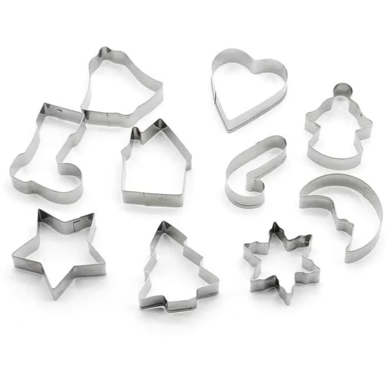 Premium Stainless Steel Christmas-Themed Cookie Cutters Set for baking festive treats