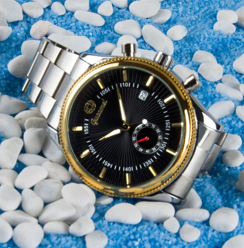 Premium British-made steel-belt business watch with a classic, elegant design